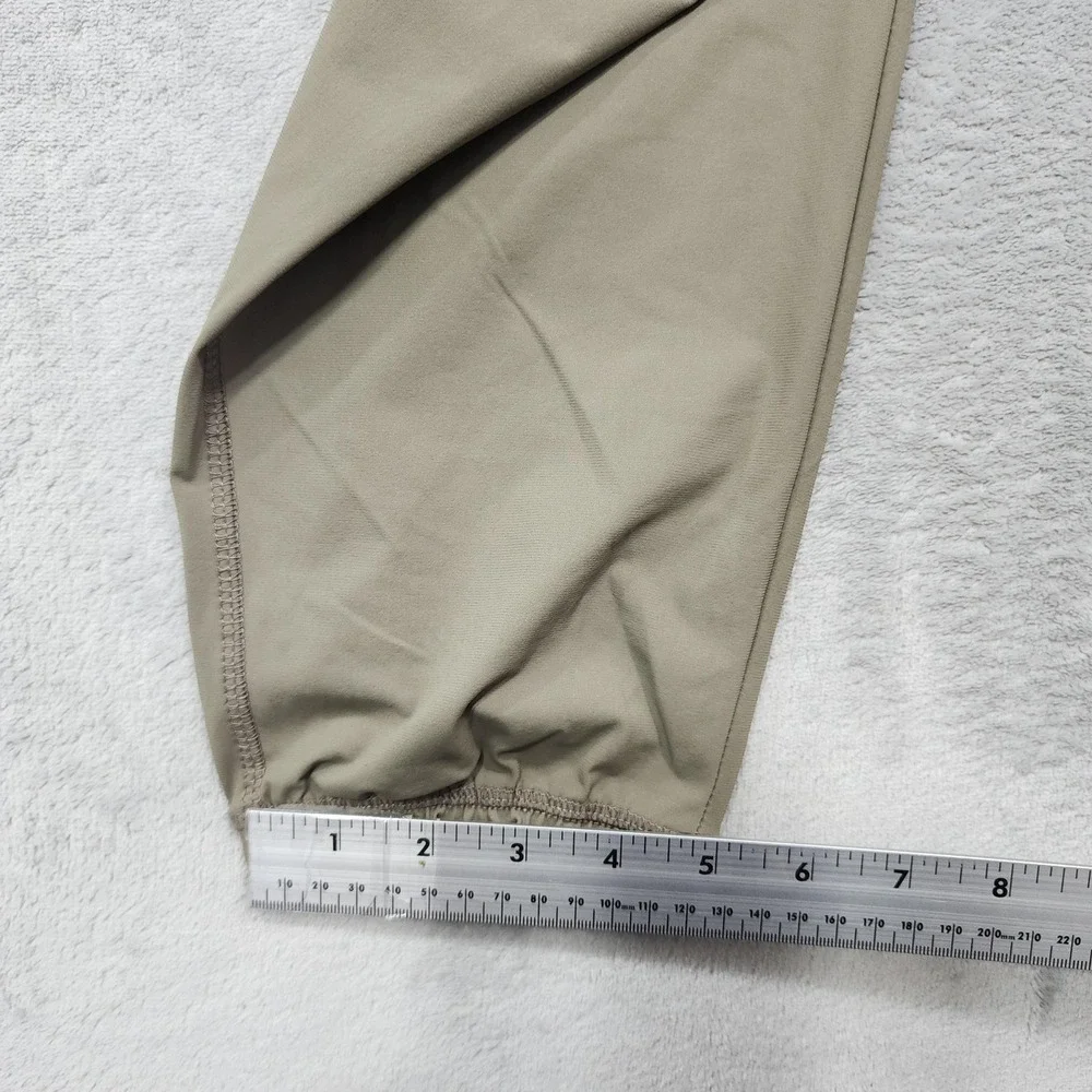 LEG3ND Pants Mens M Beige Jogger Elastic Waist Zip Pockets Stretch Athletic